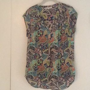 Colorful paisley Daniel Rainn blouse